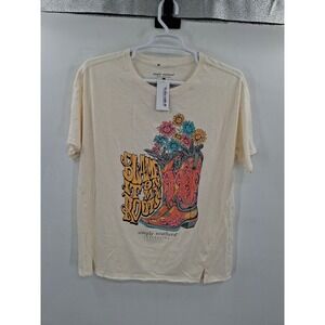 Simply Southern‎ My Roots Boots Boxy M/L Oversized T-Shirt